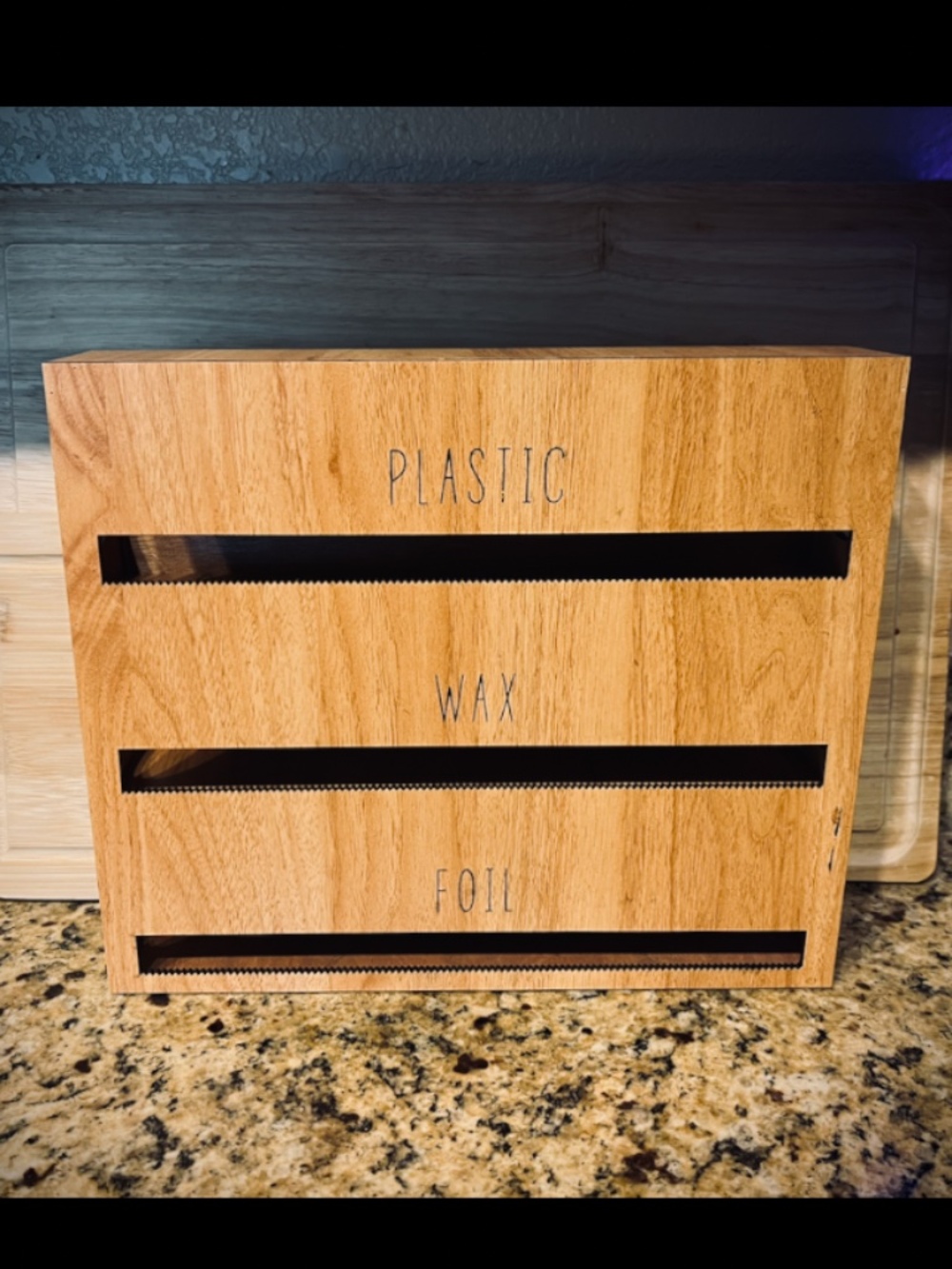 Rae Dunn 3 in 1 Aluminum Foil, Wax, and Plastic Organizer